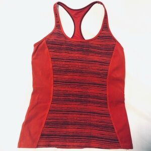 Calvin Klein Small Performance sports tank with Built in Bra Red/Black Racerback